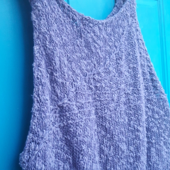 Boho Tank Sweater Vintage Bibb Style Knit Top - Picture 3 of 14